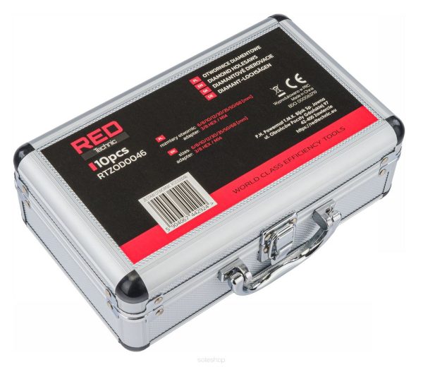 Sada diamantových korunkových vrtákov RTZOD0046, 9 ks | RED TECHNIC – Obrázok 11