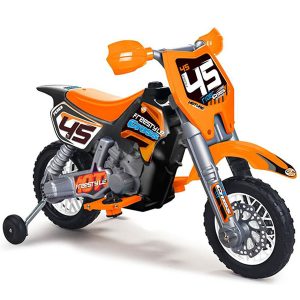 Motocykel FEBER Orange Cross s 6V batériou pre deti