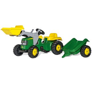 Rolly Toys John Deere pedálový traktor s lyžicou a prívesom 2-5 rokov starý