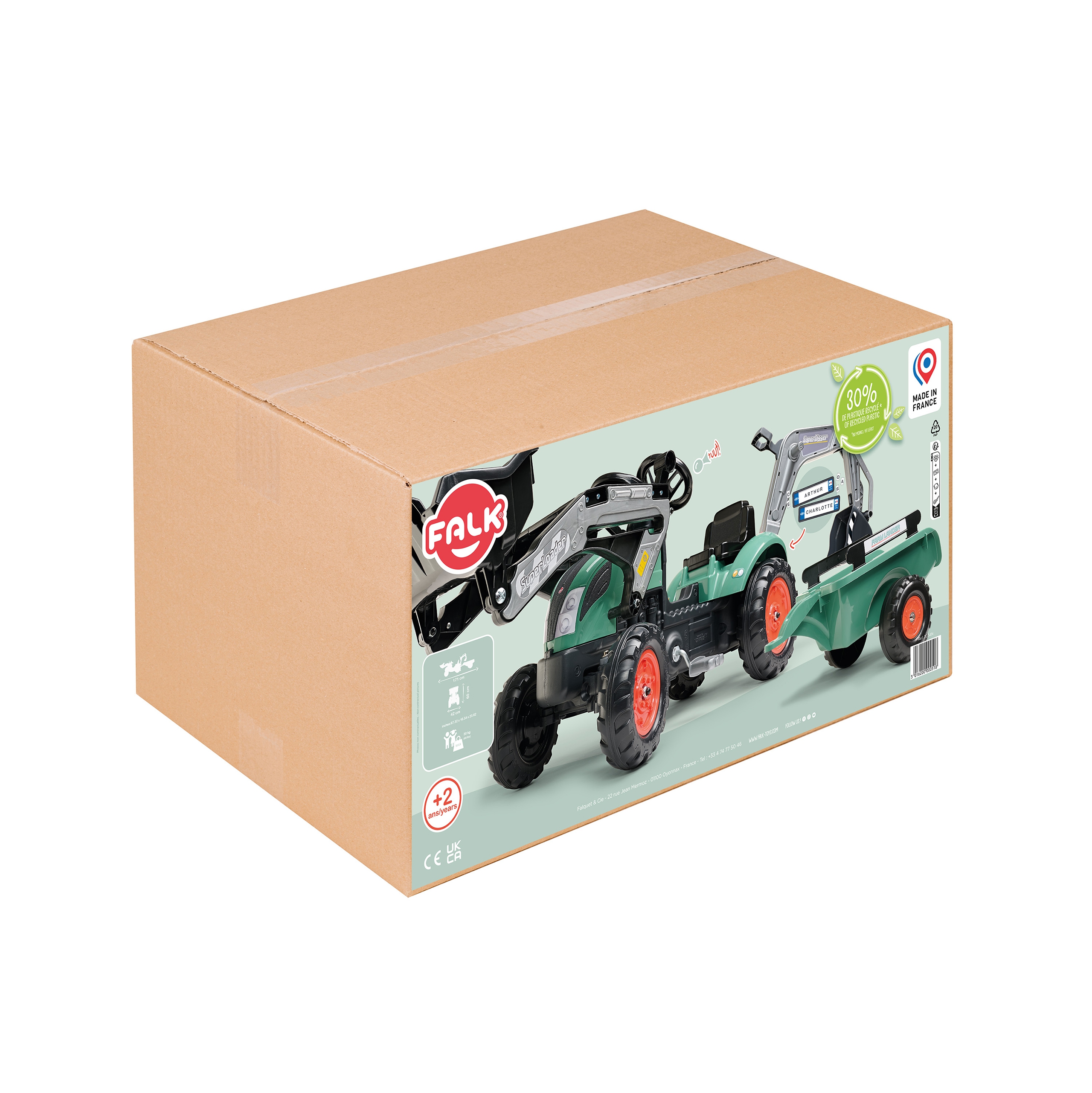 Traktor FALK Farm Lander Traktor 2-5 rokov – Obrázok 9