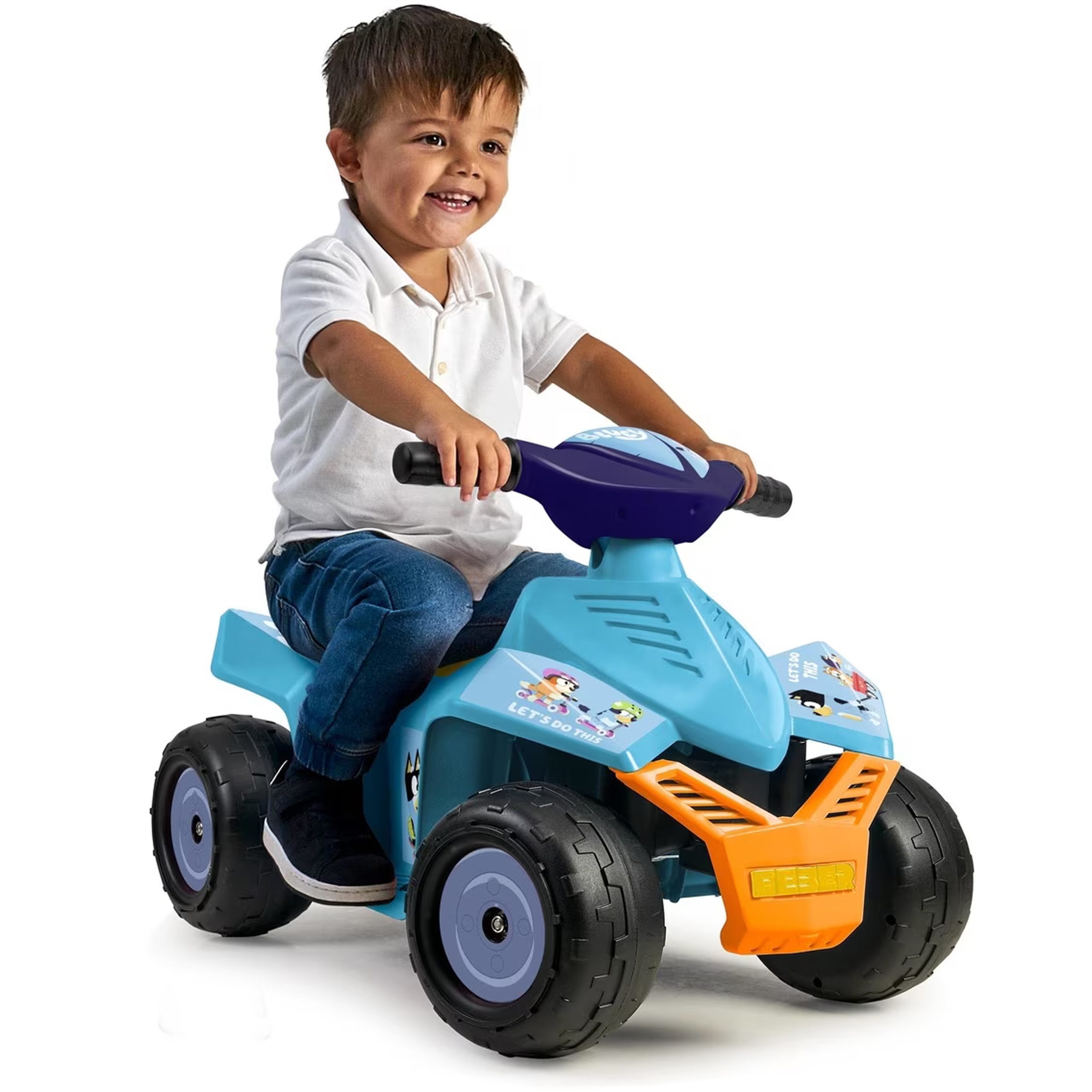 Štvorkolka FEBER so 6V batériou Racy BLUEY – Obrázok 2