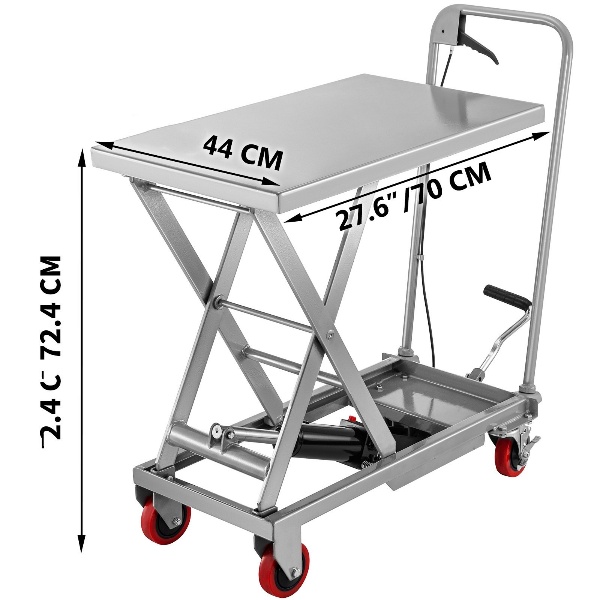 Hydraulický Nožnicový Vozík (Strieborný) – Obrázok 2