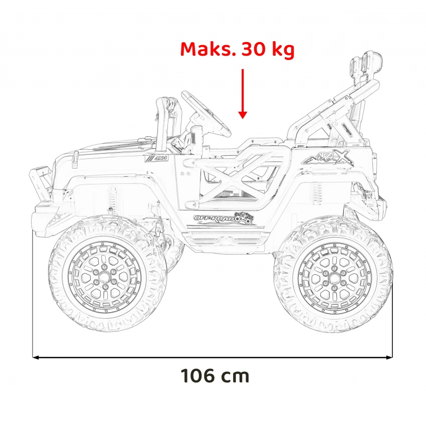 OFF ROAD Rýchlostné vozidlo Biela – Obrázok 11