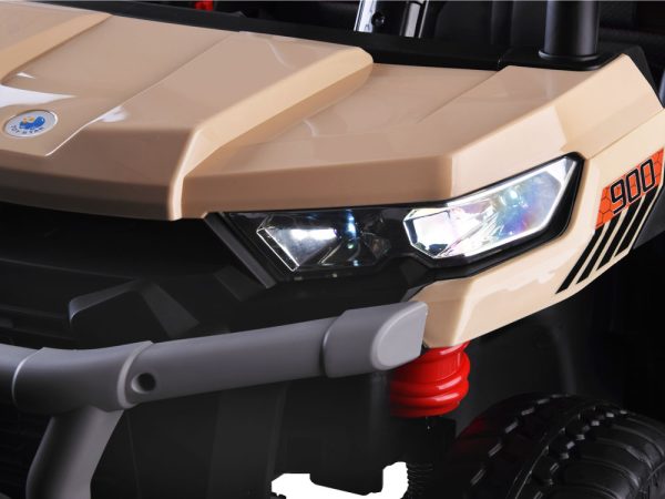 Elektrické autíčko Farmer Truck 4x6 24V so sklápačkou bežové – Obrázok 2