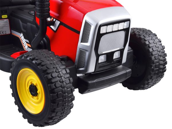 Detský elektrický traktor s vlečkou červený J-PA0242 CZ – Obrázok 4