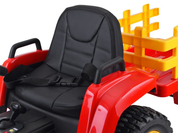 Detský elektrický traktor s vlečkou červený J-PA0242 CZ – Obrázok 3