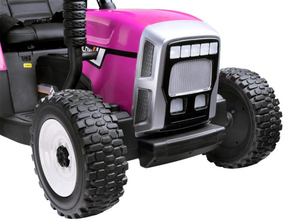 Detský elektrický traktor s vlečkou ružový J-PA0242 RO – Obrázok 6