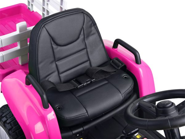 Detský elektrický traktor s vlečkou ružový J-PA0242 RO – Obrázok 5