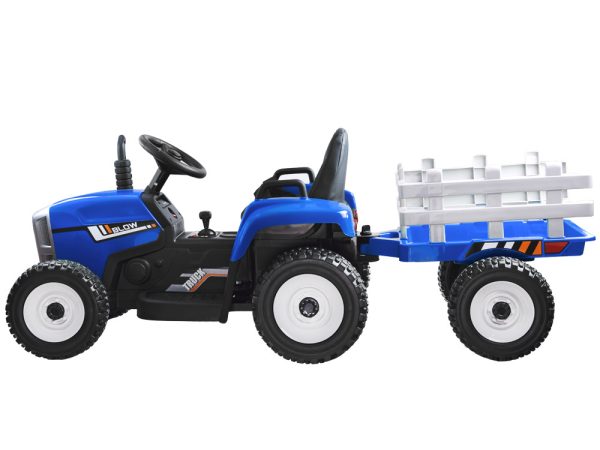 Detský elektrický traktor s vlečkou modrý J-PA0242 NI – Obrázok 5