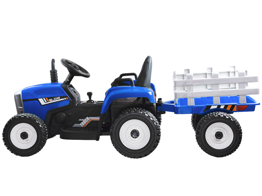 Detský elektrický traktor s vlečkou modrý J-PA0242 NI – Obrázok 5