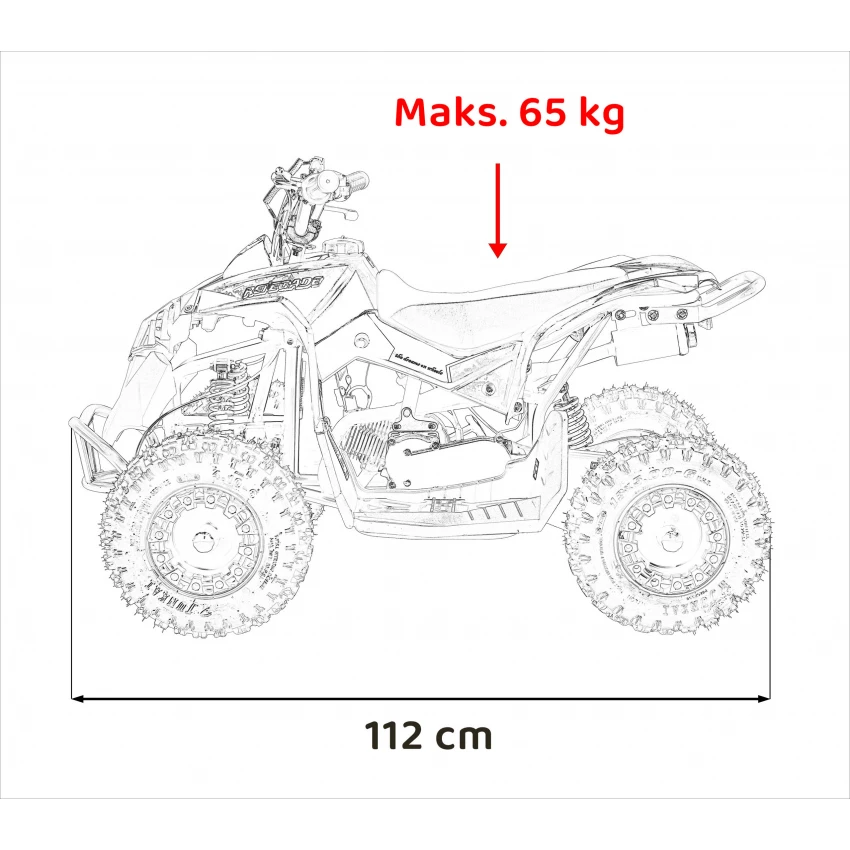 Benzínová štvrtkolka RENEGADE HighPer 49CC – Obrázok 2