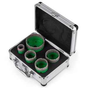 Sada 5ks Vykružovacích Vrtákov S Boxom (22/35/40/50/65 Mm) Zelený