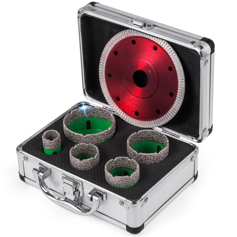 Sada 6 Ks Diamantových Vykružovacích Vrtákov (22/35/40/50/65 Mm) + Rezný Kotúč (125mm) – Obrázok 6
