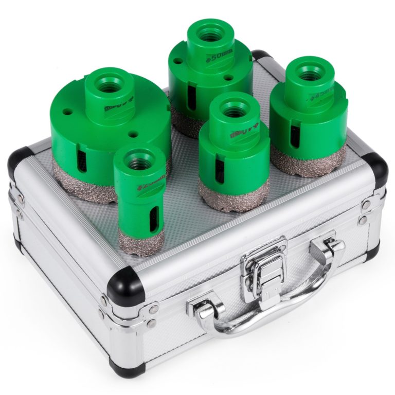 Sada 5ks Vykružovacích Vrtákov S Boxom (25/40/45/50/68mm) Zelený – Obrázok 6