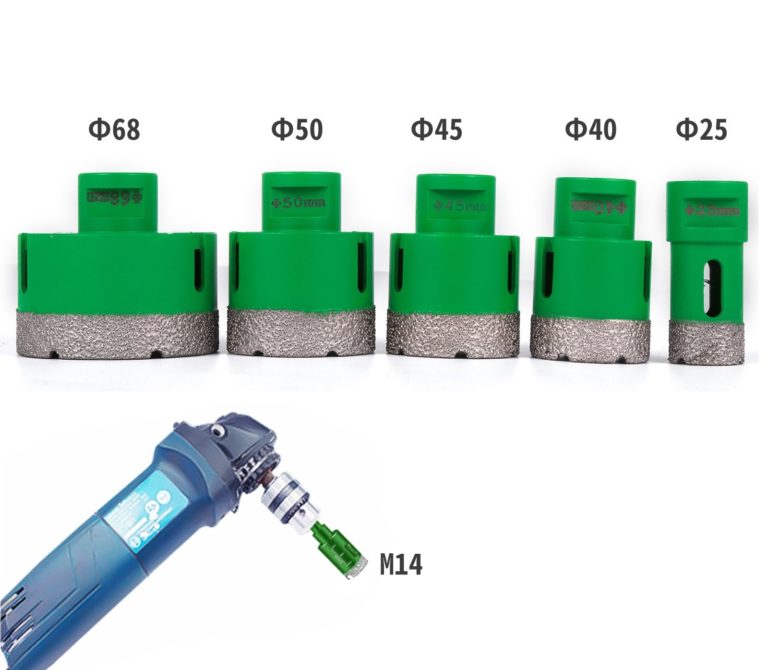 Sada 5ks Vykružovacích Vrtákov S Boxom (25/40/45/50/68mm) Zelený – Obrázok 3