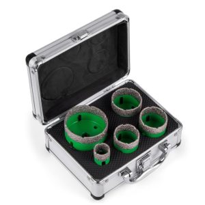 Sada 5ks Vykružovacích Vrtákov S Boxom (25/40/45/50/68mm) Zelený