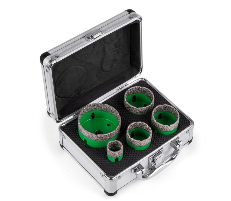 Sada 5ks Vykružovacích Vrtákov S Boxom (25/40/45/50/68mm) Zelený