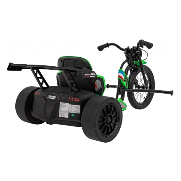 Vozidlo DRIFT BIKE 21 Zelená – Obrázok 4