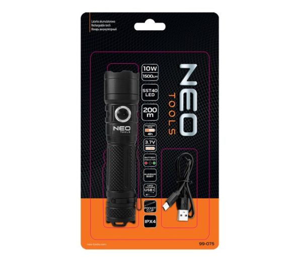 Nabíjateľná baterka USB C 1500 lm SST40 LED – Obrázok 7