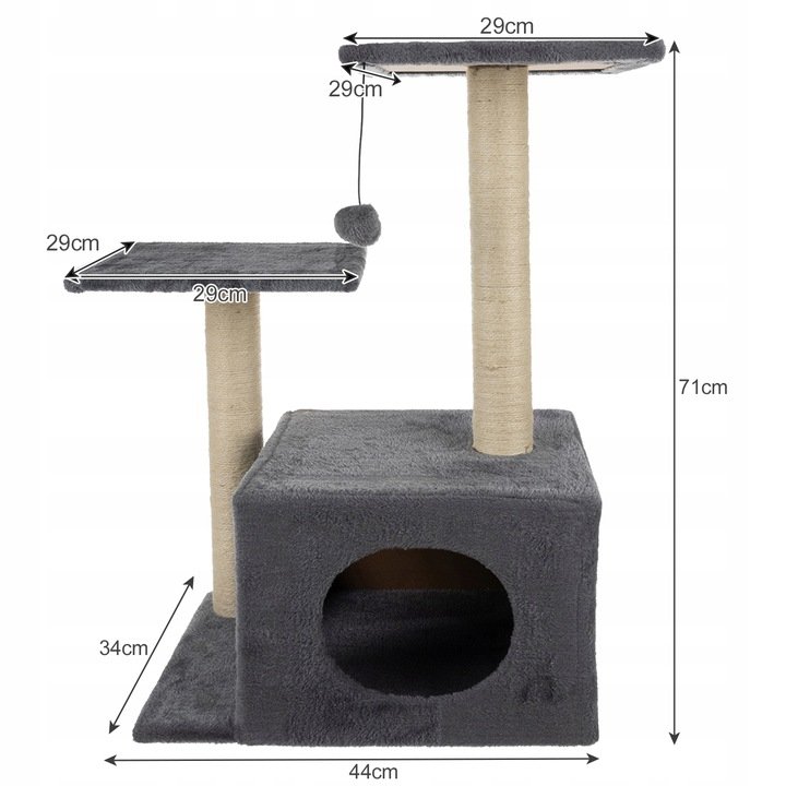 Purlov 21712 Škrabadlo pre mačky 71 cm šedá – Obrázok 5