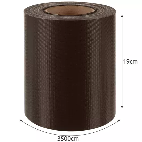 Plotová tieniaca fólia 19 cm x 35 m, 450g/m2 hnedá – Obrázok 3