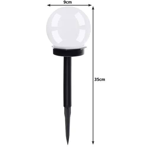 Gardlov 23562 Záhradná solárna lampa guľa 9 cm, IP44, 6 ks – Obrázok 3