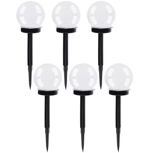 Gardlov 23562 Záhradná solárna lampa guľa 9 cm, IP44, 6 ks