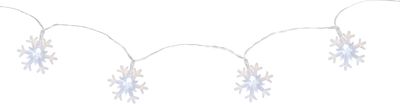 Reťaz MagicHome Vianoce SnowFlake, 10 LED studená biela, jednoduché svietenie, 2xAA, IP20, interiér, osvetlenie, L-0,90 m – Obrázok 5