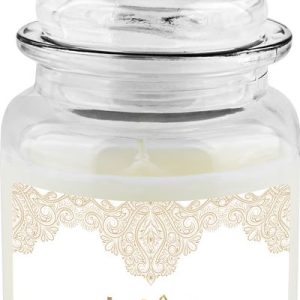 Sviečka Bolsius Zlatá čipka, Big Jar, vonná, Vianoce, vanilka, 32 hod., 79x129 mm, v skle
