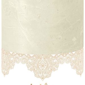 Sviečka Bolsius Zlatá čipka, valcová, Vianoce, 54 hod., 68x130 mm