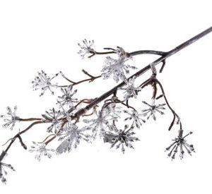 Vetvička MagicHome Vianoce, Sedum.Silver, strieborná, 14x30 cm