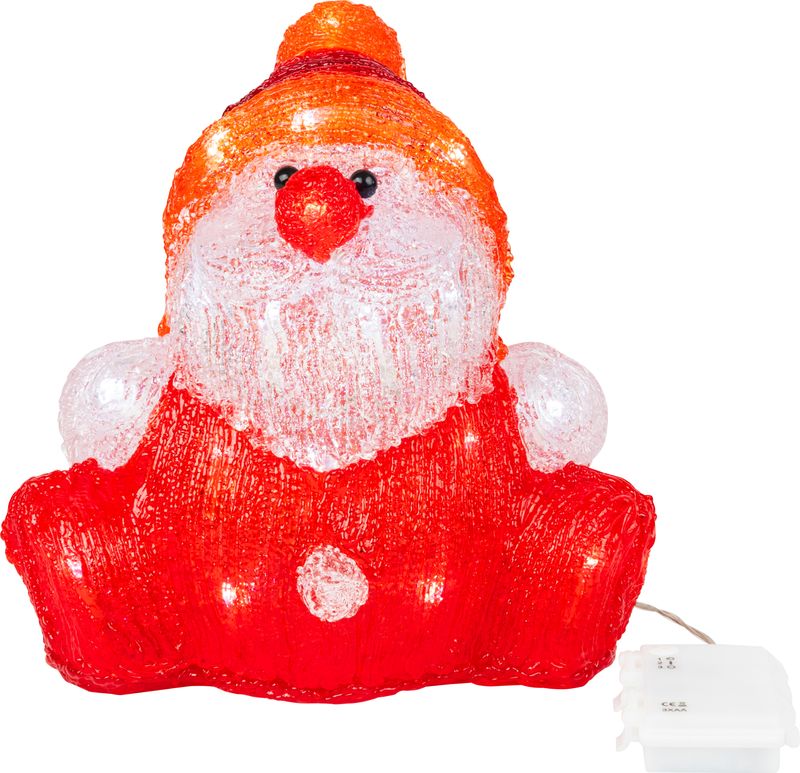 Dekorácia MagicHome Vianoce, Santa klaus, 30 LED, časovač, akryl, 3xAA, IP44, exteriér, 24x21x24 cm – Obrázok 4
