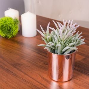 Sukulent MagicHome S31274, 16 cm, črepník- keramika, zlatý, umelý