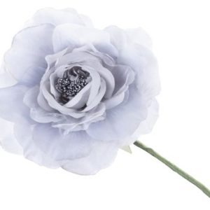 Kvet MagicHome, pivónia, modro-sivá, stonka, veľkosť kvetu: 16 cm, dĺžka kvetu: 24 cm, bal. 6 ks
