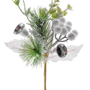 Vetvička MagicHome Vianoce, so zvončekom 18 cm