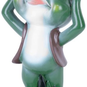 Dekorácia Strend Pro Gecco, žabiak, 14x12x25 cm, polyresin, solárna žaba, 2x LED, AAA