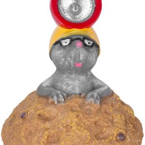 Dekorácia Strend Pro Gecco, krtko, 13,5x13,5x17 cm, polyresin, solárna, 2 LED, AAA