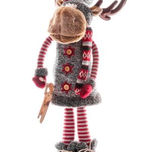 Dekorácia MagicHome Vianoce, Sobia laň, stojaca, 81 cm