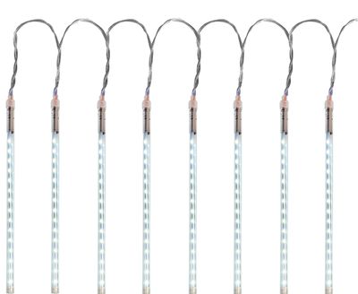 Reťaz MagicHome Vianoce Icicle, 240 LED studená biela, 8 cencúľov, vodopádový efekt, 230 V, 50 Hz, IP44, exteriér, osvetlenie, L-2,50 x 0,30 m – Obrázok 4