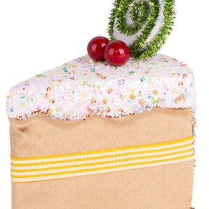 Dekorácia MagicHome Vianoce Candy Line, koláčik, hnedý, závesný, 13x9x15 cm