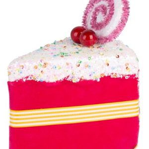 Dekorácia MagicHome Vianoce Candy Line, koláčik, ružový, závesný, 13x9x15 cm