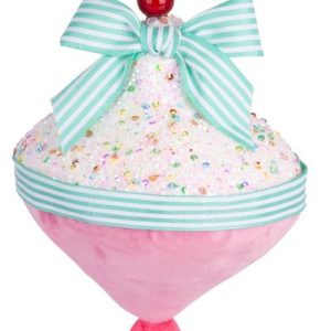 Dekorácia MagicHome Vianoce Candy Line, ružová, závesná, 13x15 cm