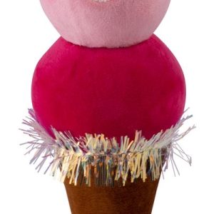 Dekorácia MagicHome Vianoce Candy Line, zmrzlina, červená, závesná, 16 cm