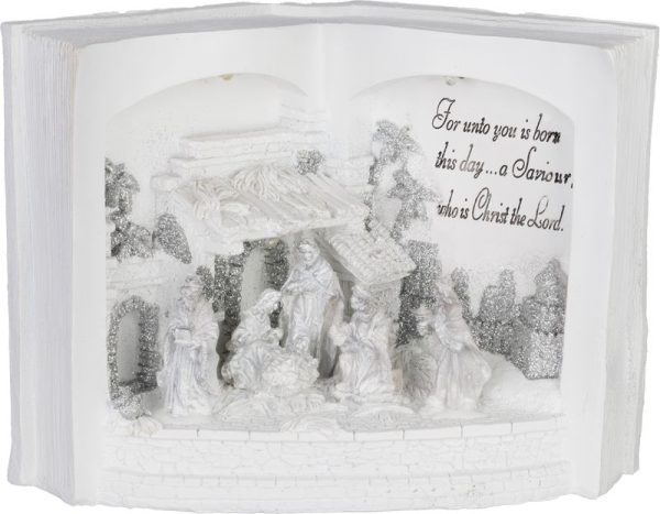 Dekorácia MagicHome Vianoce, Betlehem v knihe, anglický názov, 3 LED, 3xAA, interiér, 27,50x12x19 cm – Obrázok 2