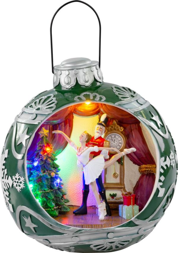 Dekorácia MagicHome Vianoce, Balet v guli, 7 LED, farebná, s melódiami, 3xAA, interiér, 30,50x26,50x31,70 cm – Obrázok 2