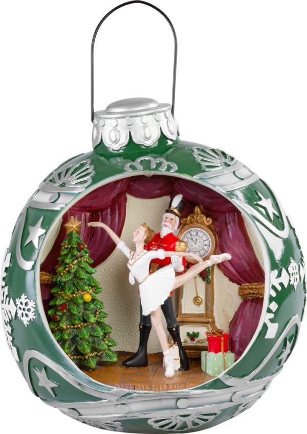 Dekorácia MagicHome Vianoce, Balet v guli, 7 LED, farebná, s melódiami, 3xAA, interiér, 30,50x26,50x31,70 cm – Obrázok 5