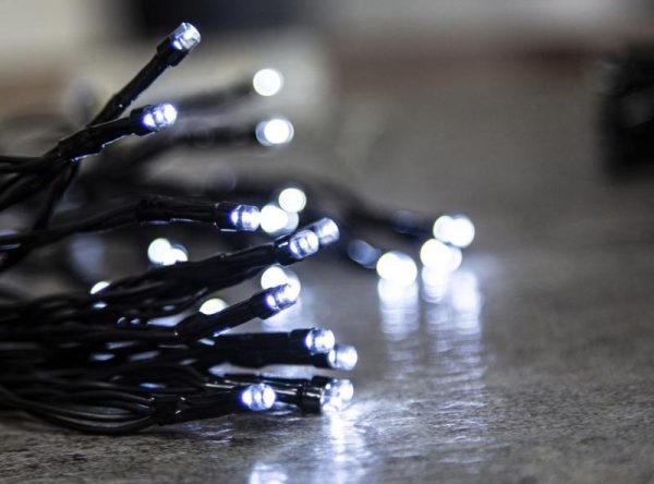 Reťaz MagicHome Vianoce CEIBO, 192 LED studená biela, 3xAA, časovač, exteriér, osvetlenie, L-14,30 m – Obrázok 4