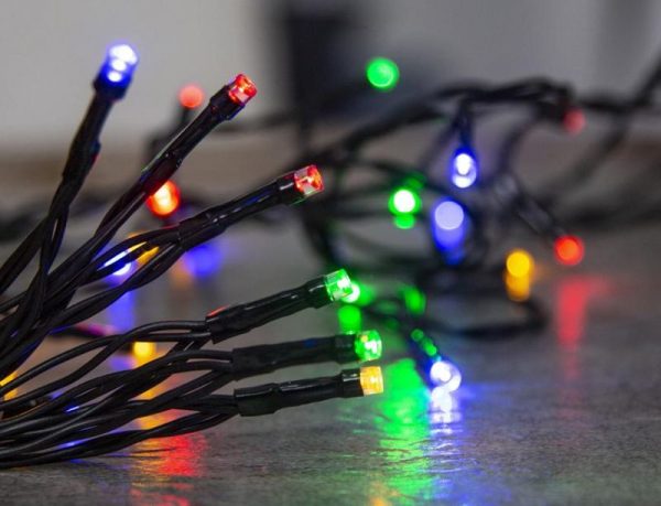 Reťaz MagicHome Vianoce CEIBO, 192 LED multicolor, 8 funkcií, časovač, 3xAA, exteriér, osvetlenie, L-14,30 m – Obrázok 4