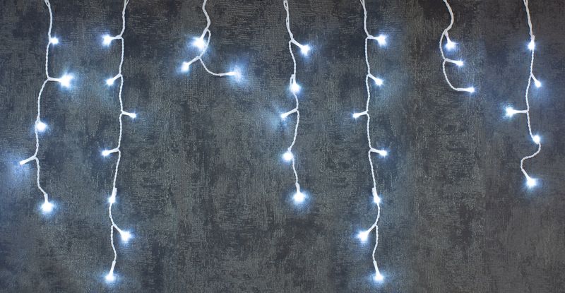 Reťaz MagicHome Vianoce Icicle, 800 LED studená biela, cencúľová, jednoduché svietenie, 230 V, 50 Hz, IP44, exteriér, osvetlenie, L-20 m – Obrázok 3