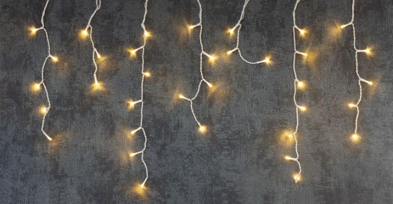 Reťaz MagicHome Vianoce Icicle, 200 LED teplá biela, cencúľová, jednoduché svietenie, 230 V, 50 Hz, IP44, exteriér, osvetlenie, L-5 m – Obrázok 3